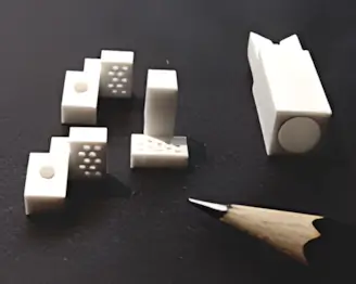 Small machined parts made of MACOR® from CORNING