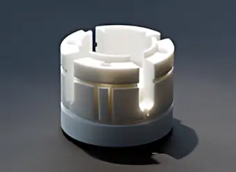 Macor finished part, example